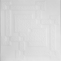Плитка  потолочная экструзионная Лагом декор Формат 5602, 50x50см, пенополистирол, белая, упаковка 8шт. (2м2) - фото 29485