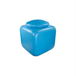 Бак квадратный пищевой М1758, 100л, с крышкой, пластиковый, синий - фото 29656