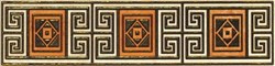 Бордюр Мармара 2 273862 6x25см, для плитки настенной керамической облицовочной, глянцевый, золотой с орнаментом - фото 30983