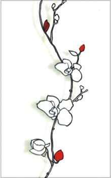 Плитка настенная керамическая декоративная облицовочная Декор Таурус 3 Роза 1 341501, 25x40см, матовая, белая с рисунком - фото 31031