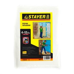 Пленка STAYER укрывная защитная, 4x12.5м, 7мкм, полиэтиленовая - фото 32943