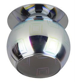 Светильник встраиваемый ЭРА декор DK88-2, 3D квадрат, G9, 220V, 35W, серебро-мультиколор - фото 33411