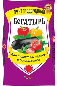 Грунт для томатов, перца и баклажанов Богатырь, 10л, плодородный - фото 34201
