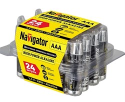 Батарейка алкалиновая Navigator NBT-NE-LR03-BOX24/94 787, 1.5В, мизинчиковая (AAA, R03, LR03, 286, Micro) - фото 34347