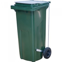 Контейнер для мусора МКТ-120, 480x550x997мм, 120л, пластиковый, с крышкой, на 2 колесах - фото 34749