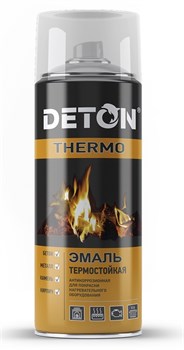 Краска-эмаль термостойкая DETON, алкидная, белая, 520мл - фото 35217