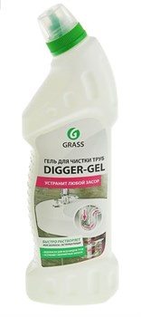 Средство для прочистки канализационных труб DIGGER GEL GRASS, щелочное, гель, 0.75л 52909 - фото 35691