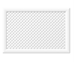 Решетка (экран) радиаторная ХДФ, 600x900мм, Готико, врезная, белый - фото 38152