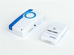 Звонок дверной беспроводной SmartBuy SBE-11-1-32 аналоговый, 100м, 32 мелодии, 2xAAA/A23, с кнопкой, белый - фото 40086