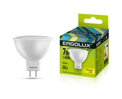 Лампа светодиодная Ergolux LED-JCDR-7W-GU5.3-4К, 7Вт, 180-240В, GU5.3 - фото 41250