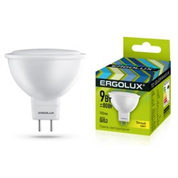 Лампа светодиодная Ergolux LED-JCDR-9W-GU5.3-3К, 9Вт, 180-240В, GU5.3 - фото 41251