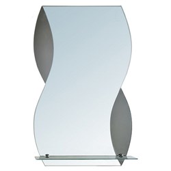 Зеркало фигурное с тонированными вставками САНАКС 40429, 400х600мм, полка 400мм, комбинированное - фото 41335