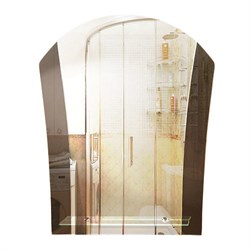 Зеркало фигурное с тонированным зеркалом САНАКС 45505, 540х670мм, полка 400мм, комбинированное - фото 41352