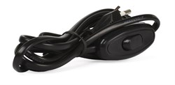 Шнур для бра Smartbuy SBE-06-P05-b, ШВВП 2х0.75мм2, 6А, 250В, IP20, 1.7м, с проходным выключателем, черный - фото 42065