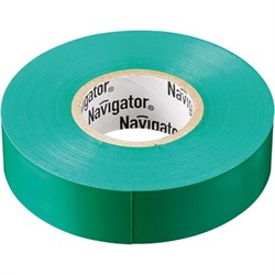 Изолента Navigator NIT-B15-10/BL 71232, 15ммx10м, 150мкм, ПВХ, зеленая - фото 42096