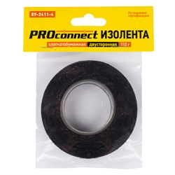 Изолента Proconnect  20ммx16.4м, 110г, двусторонняя, х/б, черная 41809 - фото 42107