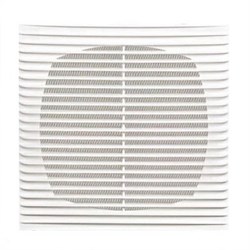 Решетка вентиляционная ЭРА 1313Г, 130х130мм, с антимоскитной сеткой, с жалюзи, пластиковая, белая - фото 42331
