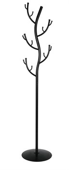 Вешалка-стойка напольная Дерево ВНП211Ч, высота 1.8м, диаметр 38см, металл, черная - фото 42755
