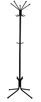 Вешалка-стойка напольная ЛУЧ ВНП338Ч, высота 1.77м, диаметр 630мм, металл, черный - фото 42790