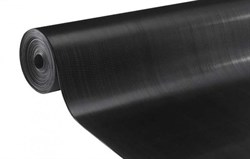 Дорожка грязесборная Рифленка, 1.2м, резина, черная, рулон 10м, на метраж - фото 42847
