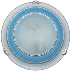 Светильник настенно-потолочный Дюна, диаметр 300мм, 2х60W, E27, G99, голубой/хром - фото 45330