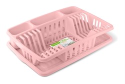 Сушилка для посуды Фланто С488РОЗ, 508х338мм, пластиковая, розовая - фото 48829