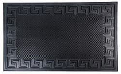 Коврик придверный АМ Римский, 40х60см, черный, резиновый - фото 50447
