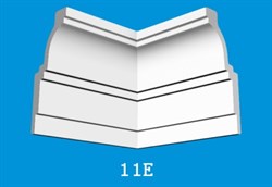 Угловой элемент Лагом Формат 11Е для потолочного плинтуса 10511E , внутренний, экструзионный, белый - фото 50581