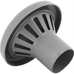 Зонт/дефлектор канализационный, диаметр 50мм, полипропилен, серый - фото 52323