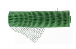 Сетка пластиковая, ячейка 45x45мм, высота 1.8м, зеленая, в рулоне 20м, на метраж - фото 53951
