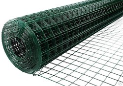 Сетка пластиковая, ячейка 45x45мм, высота 1.8м, темно-зеленая, в рулоне 20м, на метраж - фото 53952