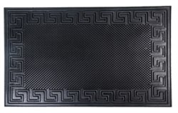Коврик придверный АМ Римский, 60х90см, черный, резиновый - фото 54924