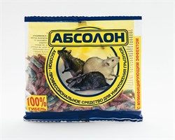 Приманка от грызунов Абсолон (бромадиолон), 100г, гранулы, пакет, АЛГП100 Гарант - фото 55232
