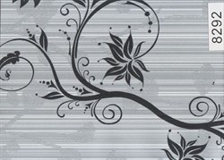 Пленка самоклеящаяся D&B 8292, 450ммх8м, цветы на серебрянном фоне, на метраж - фото 55807