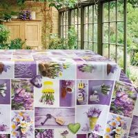 Клеенка столовая ПВХ Wondertex 4003-01, ширина 1.4м, крокусы 62936