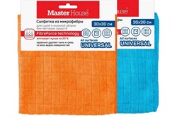 Салфетка для уборки MasterHouse M-03 Бельгийские вафли, 30x30см, вафельная, микрофибра, микс - фото 56366