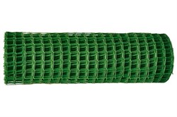 Сетка садовая, ячейка 15x15мм, высота 0.45м, пластиковая, в рулоне 20м, зеленая, на метраж - фото 56525
