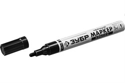 Маркер-краска Зубр МК-750, 2-4мм, круглый наконечник, черный - фото 56915