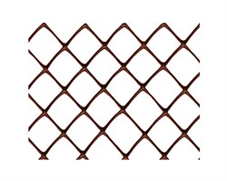 Сетка заборная З-40/1,5/10, высота 1.5м, в рулоне 10м, пластиковая, коричневая - фото 57272