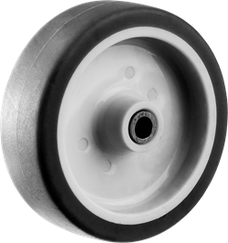 Колесо поворотное ЗУБР Профессионал с тормозом, диаметр 75мм, грузоподъемность 60кг, термопластичная резина/полипропилен - фото 57382