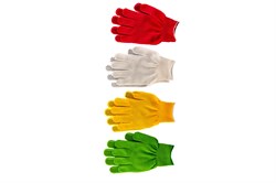 Набор перчаток PALISAD 67852, размер L, 4 пары в наборе: белые, розовая фуксия, желтые, зеленые - фото 57843