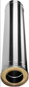 Сэндвич-труба нержавеющая сталь+нержавеющая сталь, толщина 0.8мм, длина 1м, диаметр 150x220мм - фото 58238