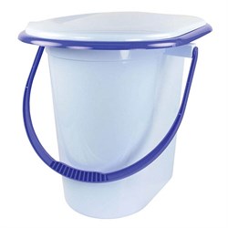 Ведро-туалет М1316, 18л, пластиковое, голубое - фото 58433