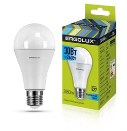 Лампа светодиодная Ergolux LED-A70-30W-E27-4K, 30Вт, 220В, цоколь Е27, 4000К - фото 58688