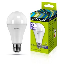 Лампа светодиодная Ergolux LED-A70-30W-E27-6K, 30Вт, 220В, цоколь Е27, 6000К - фото 58689