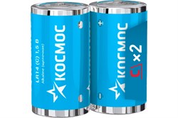 Элемент питания (батарейка) КОСМОС KOCLR14MAX2S, 1.5В, 2шт в упаковке - фото 60153