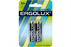 Элемент питания (батарейка)Ergolux LR06-2 SR4 пальчиковый, 1.5В, 2 шт. в блистере - фото 60162
