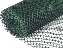 Сетка пластиковая ячейка 25x25мм, высота 1.2м, темно-зеленая, в рулоне 20м, на метраж - фото 60272
