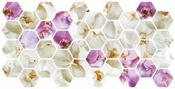 Панель ПВХ Граненый шестигранник Орхидеи, 973х492мм - фото 60368