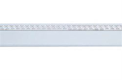 Карниз потолочный BroDecor Меандр, трехрядный, с поворотами, с блендой ПВХ, 2.6м, белый/серебро - фото 60448